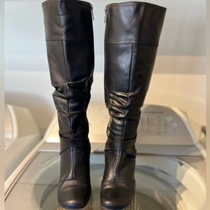 Black Women's Heeled High Boots